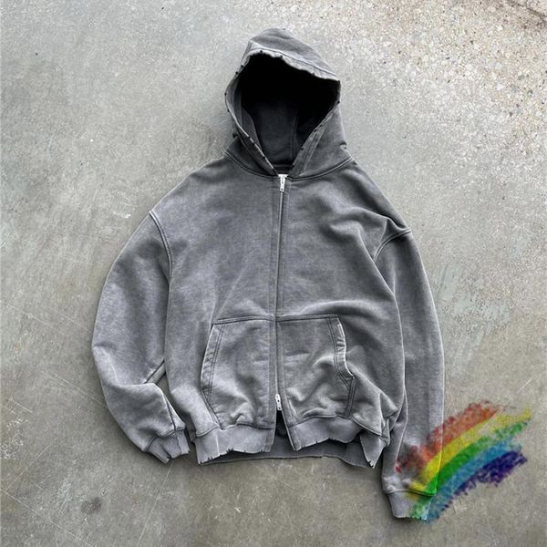 

men's hoodies & sweatshirts cardigan represent hoodie men women 1:1 quality vintage zipper hooded blank oversize pullover, Black