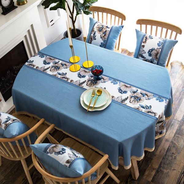 

table cloth oval tablecloth luxury euro style clothes for wedding/party/banquet embroidered cover home decor