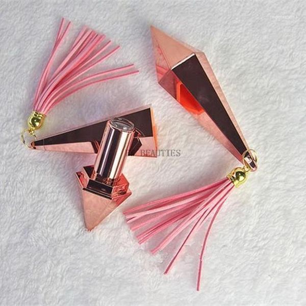 

100pcs/lot empty diamond shape lipstick tube, rose gold high class lip tube,fashion plastic high-end subpackage11