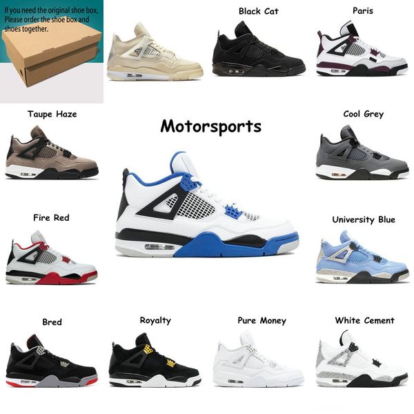 

36-47 bred cool grey 4 4s mens basketball shoes mushroom encore what the pizzeria royalty black cat men women trainers sports sneakersr1px
