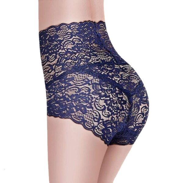 

panties yingruyi high waist lace underpants women's belly closed and hip raised large seamless cotton crotch triangle women, Black;pink