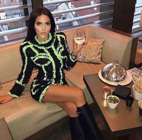 

black long green elegant evening party in bodycon dress n5o3, White