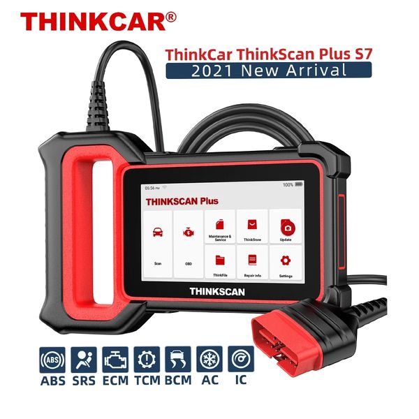 

thinkcar automotive diagnostic tool thinkscan plus s7 obd2 scanner multi system scan sas srs dpf reset code reader