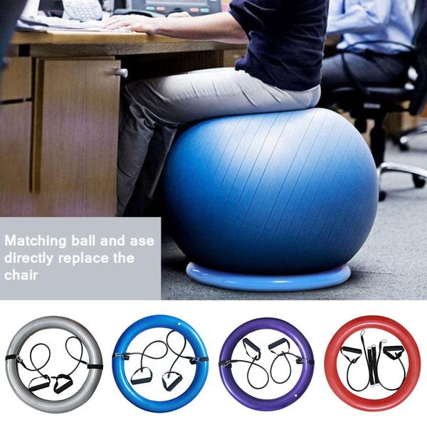 

yoga ball chair inflatable stability holder base resistance bands fits for 65-75cm/ 25.6-29.5 inch balls