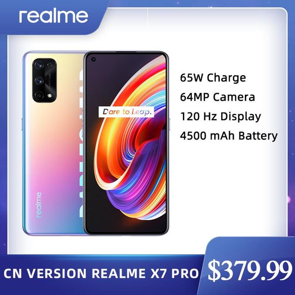 

smart home control realme x7 pro 5g smartphone nfc 8gb 256gb 120hz screen refresh rate 65w smartvooc mtk1000+ 64mp quad camera cellphone