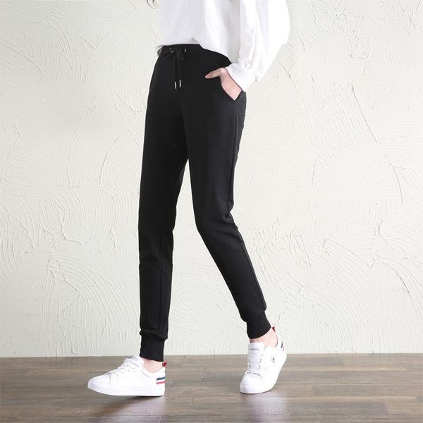 

women's pants & capris a fan lang women autumn thin casual sweat harem trousers streetwear slacks woman's jogger runing sports, Black;white