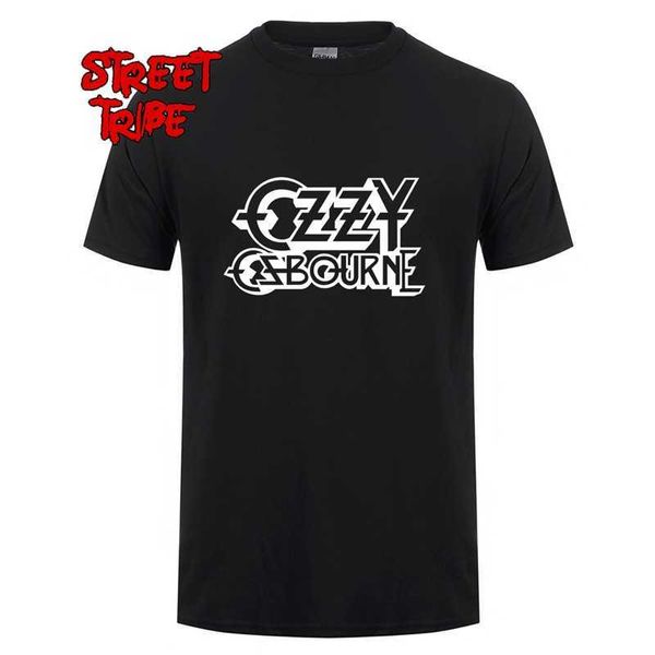 Ozzy Osbourne T Shirt Pamuk Baskılı Erkekler Marka Hip Hop Ekip Boyun T-shirt Özel Punk Rock Tees Tops 210629