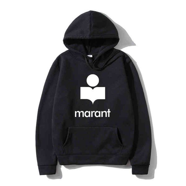 

women couple hoodies marant casual streetwear hooded sweatshirts loose pullovers tracksuit female oversize hoodie, Black