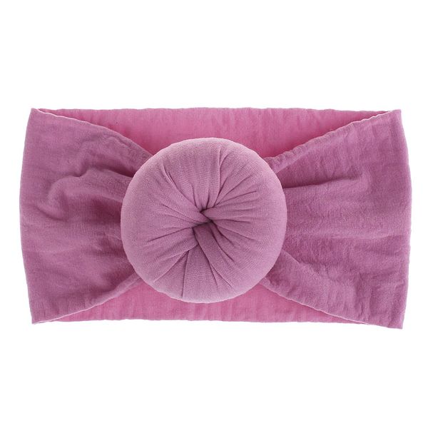 

baby kids turban elastic headbands nylon soft flower ball nylon socks material baby hair bands girls head wraps children winter, Slivery;white