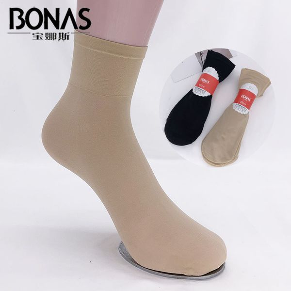 

bonas wide mouth steel 10 pairs of short summer women' thin durable anti stripping stockings 2412, Red;black