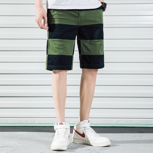 

cargo shorts men cool slim fit summer cotton casual men short pants clothing comfortable 28-38 no belt, White;black
