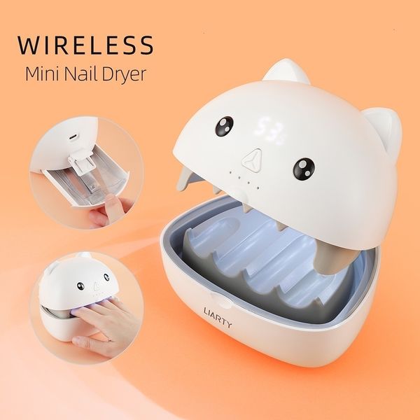 

wireless dryer clipper with storage box lc high-power dual light gel polish fast drying lamp manicure nail art machine