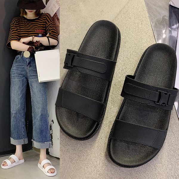 

slippers shoes low rome fabric basic pu hoof heels pvc, Black