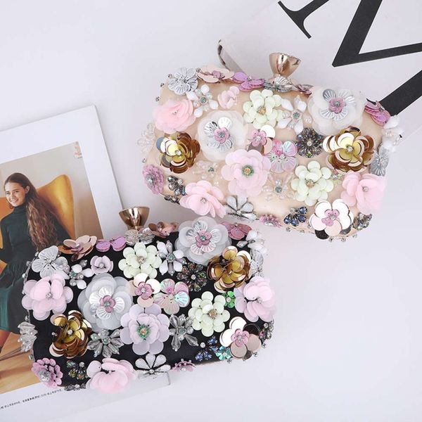 

dinner sweet flower chain celebrity cheongsam evening dress wedding bride bag