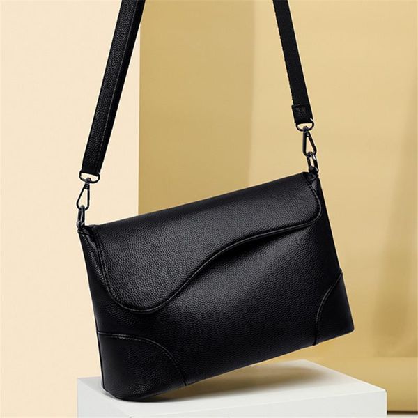 

women's solid color pu leather small square shoulder bags clamshell designer handbags ladies simple fashion messenger bag sac