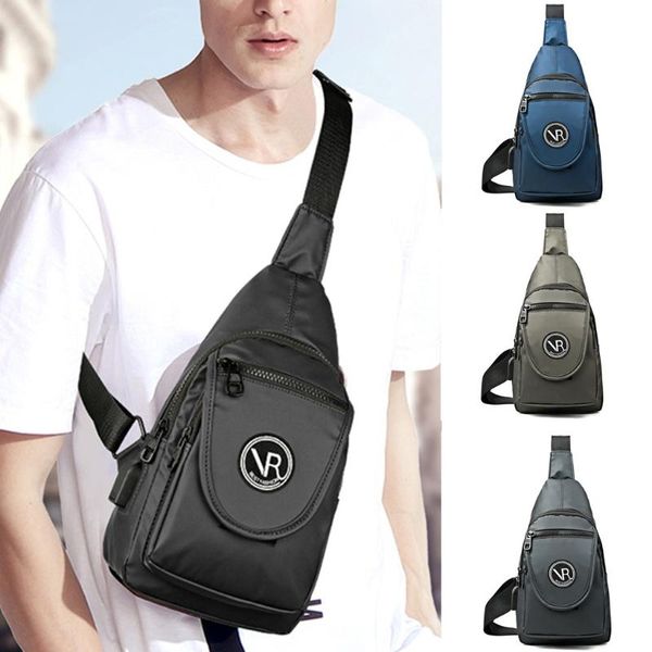 

waist bags 4# outdoor sports waterproof oxford large capacity chest bag pocket messenger running purse phone