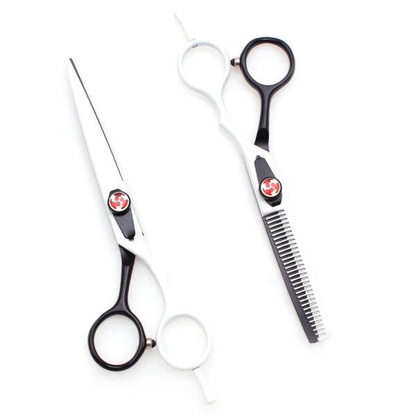 

hair scissors barber 6.0" customize logo cutting set japan steel thinning shears professional salon of tool 1018#