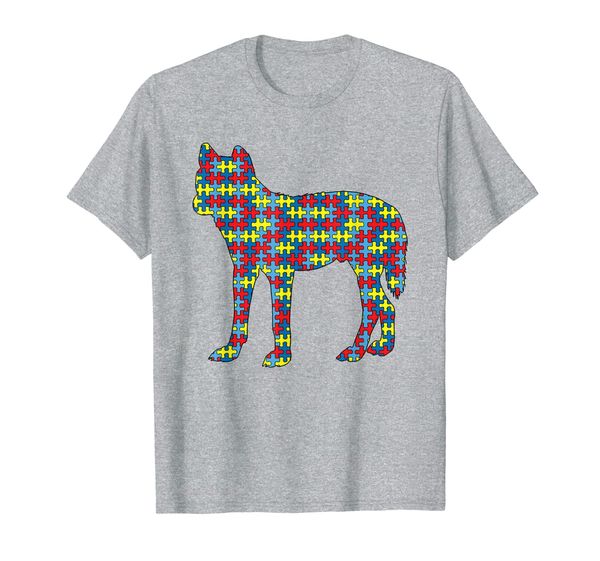 

dingo autism awareness kids dog pet puzzle day mom gift t-shirt, White;black