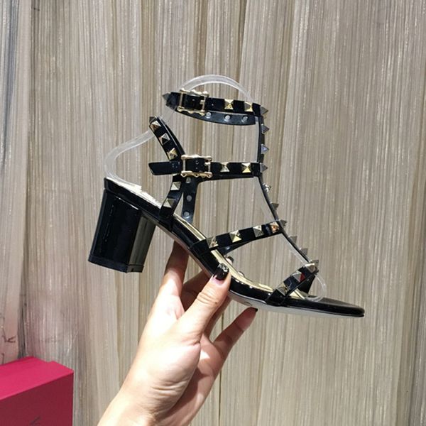 

fashion latt most womens high-heeled sandals nude ankle sho with rivets style buckle strap