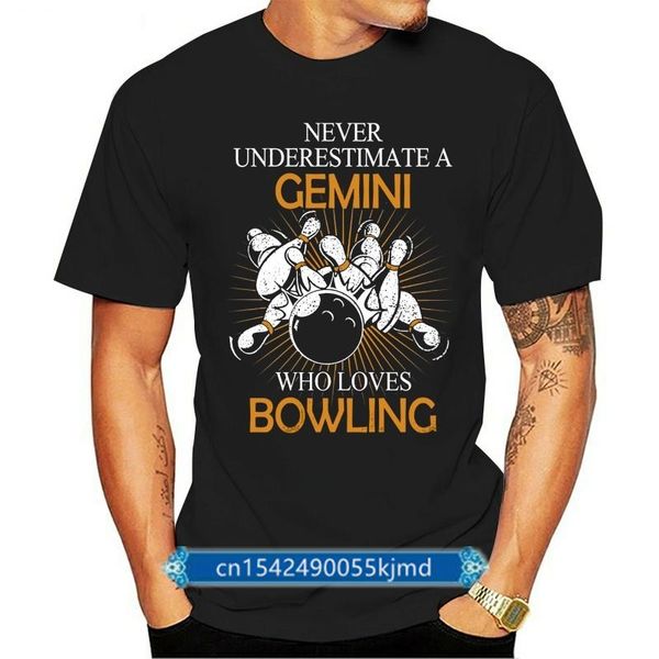 

men's t-shirts men t shirt never underestimate a gemini who loved bowling women t-shirt, White;black