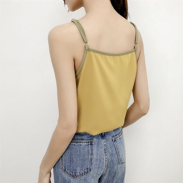 

2021 new fine women satin silk tank feminine will see t-shirt cwm6, White