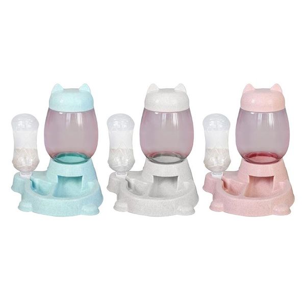 

self dispensing pet feeders cat puppy water dispenser drinking bowl dish