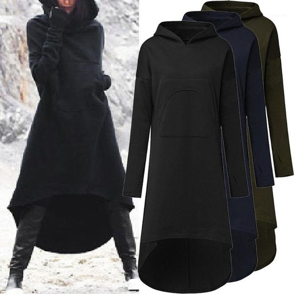 

plus size 5xl long winter sweatshirt women hoodies long sleeve sweatshirt hoodie solid hoodies ladies 35#1, Black