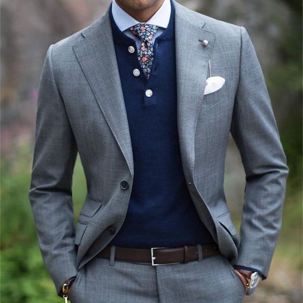 

men's suits & blazers classic men's suit, casual, lapel cut, gray, wedding, two pieces, slim fit, tuxedo for business, p3qj, White;black