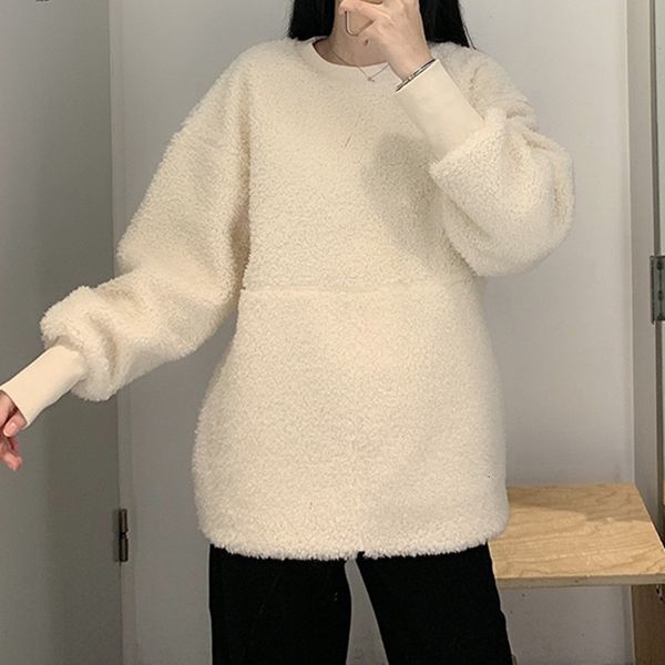 

2021 new women's o-neck sweatshirt loose autumn winter pullover female ekn1, Black