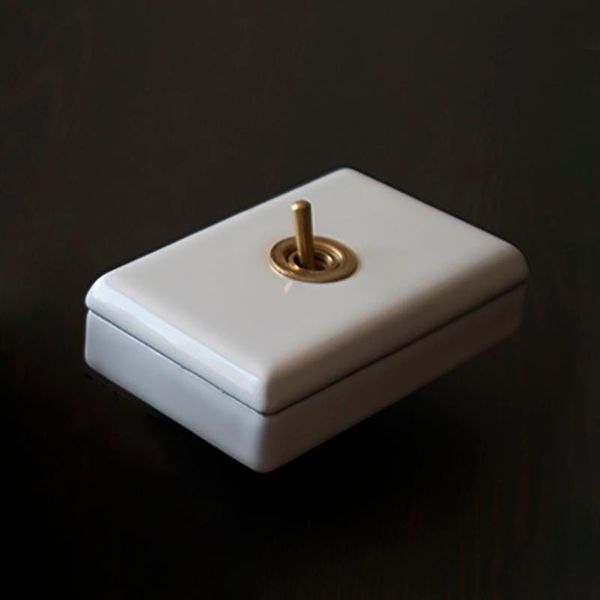 

smart home control 1 pcs square ceramic base switch foyer, el fashion hand