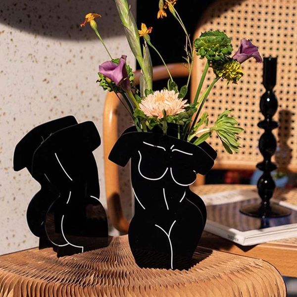 

vases human body art vase acrylic bar deskflower pot for home decor