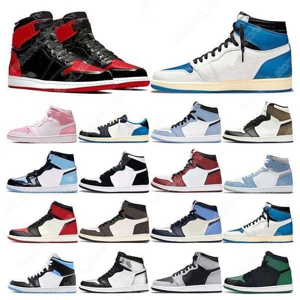 

can mix all color size style7-13 mens basketball shoes 1s women university military blue fragment dark mocha hyper royal chicago pollen spor