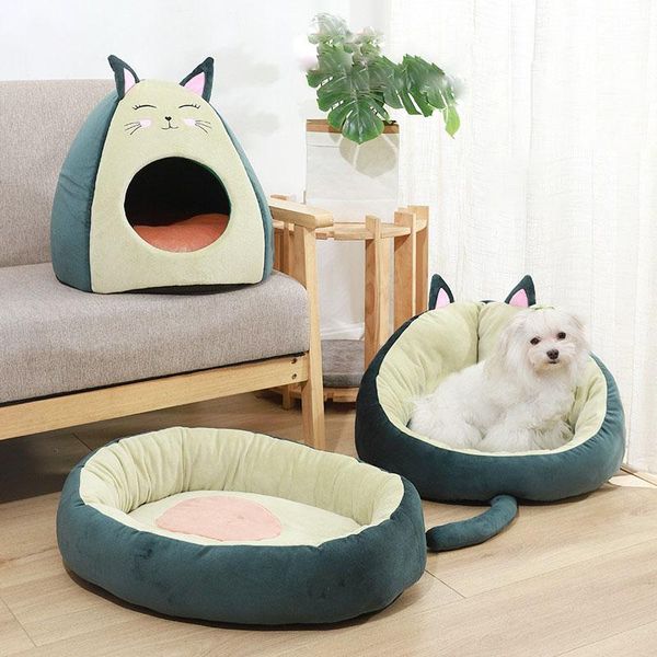 

cat beds & furniture comfortable pet nest warm lovely multi-purpose high elastic pp cotton filling pad wraparound non-slip soft dog bed hous