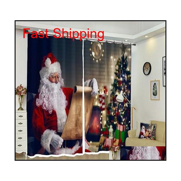 

customizable modern 3d blackout curtains l happy new year christmas theme pattern thicken bedroom curtains jllltv mywjqq