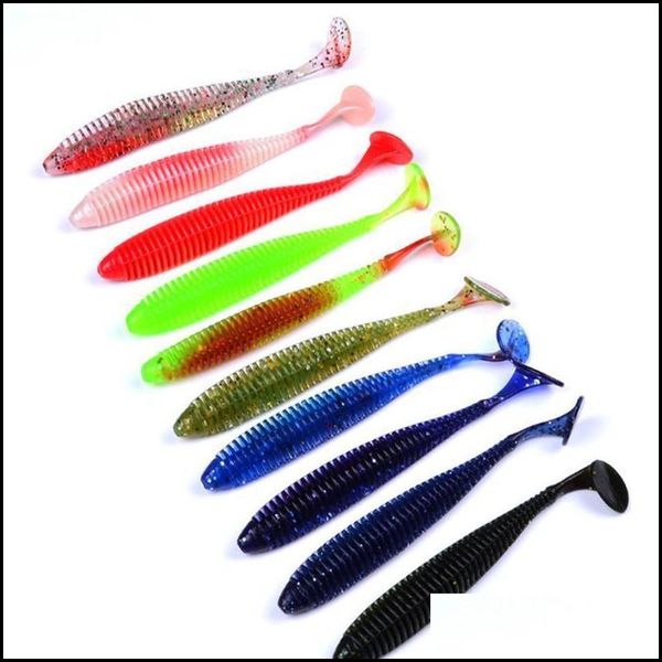 

baits lures sports & outdoors 10pcs/lot 8.5cm 2.4g wobbler jig head soft fishing lure shad worm sile bait fish crankbait ocean rock fishin q