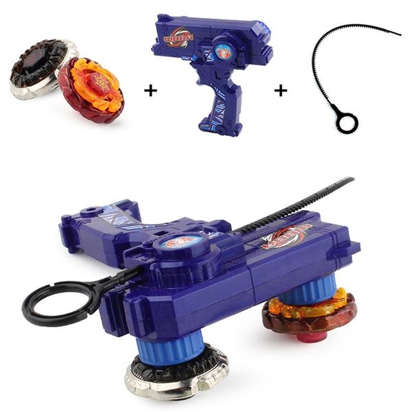 Bey Blade Metal Fusion Toys для продажи Спиннинг Beyblade Набор, гироскоп игрушка с двойными пусковыми пусковыми пусками, ручные вершины 210803