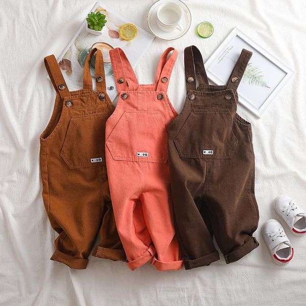 

jumpsuits korean japan style children baby jumpsuit girls candy color sleeveless romper toddler boy overalls outdoor sport pants, Blue