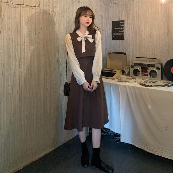 

maternity dresses 948# clothes nursing dress bow loose stylish pregnant women pregnancy breastfeeding, White