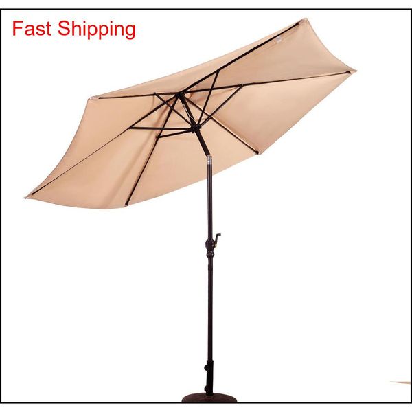 

10ft patio umbrella 6 ribs market steel tilt w/ cra qylmjg toys2010
