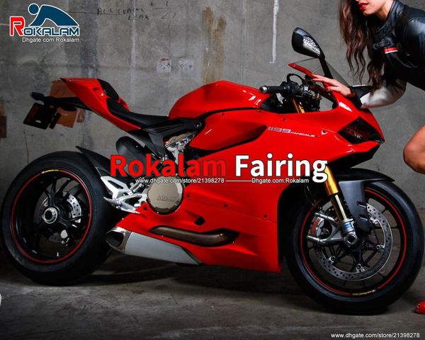 

customized motorbike parts for ducati 1199 899 1199s 2012 2013 2014 abs fairing set 1199 899 12-14 gloss red cowling (injection molding)
