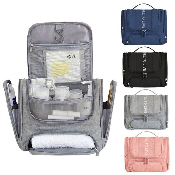 

cosmetic bags & cases men large makeup organizer portable travel bag for make up hanging wash pouch beauty toiletry kit women toilet