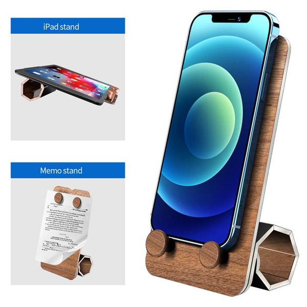 

cell phone mounts & holders wooden tablet mobile holder magnetic memo cellphone bracket desk smartphone stand for 11 12 ipad