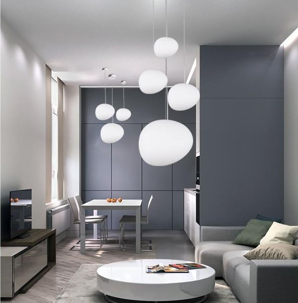 

pendant lamps cobblestone lights nordic designer living room dining kitchen hanging lamp personalized glass