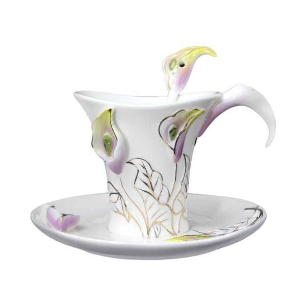 

cups & saucers creative nordic coffee cup and saucer set ceramic luxury european style taza de cafe kitchen supplies bw50bd