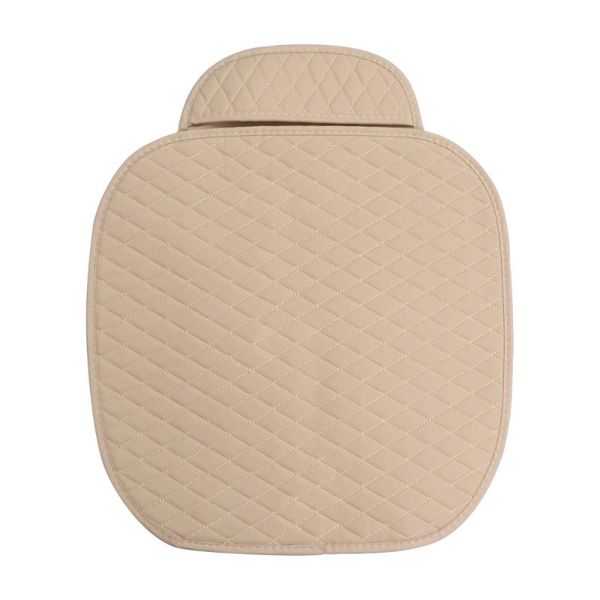 

car seat covers interior cushion non-slip cover pad tie breathable plush mat for auto four seasons (beige)