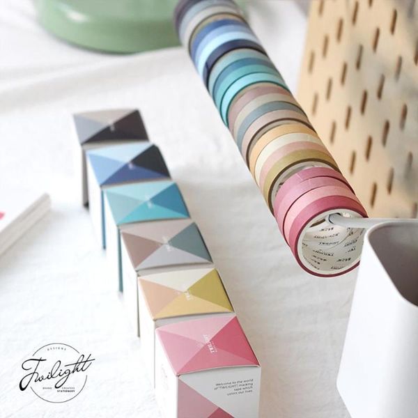 

gift wrap 4 rolls/box decorative washi masking tape set fall color paper tapes japanese diy scrapbooking sticker
