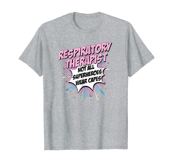 

respiratory therapist superhero shirt fun comic tee gifts, White;black