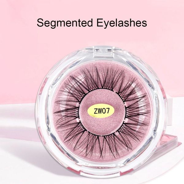 

false eyelashes round box braided grafted natural thick curling segmented professional makeup