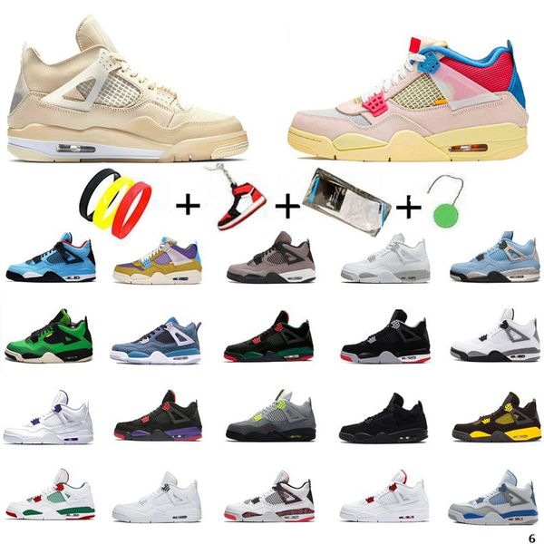 

kaws paris university blue 4 4s basketball shoes fire red black cat men sneakers mushroom bred pine green white cement se neon starfish wome