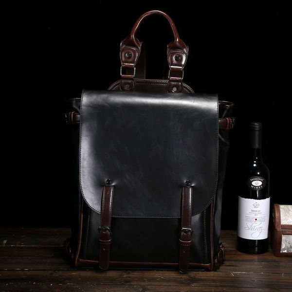 

backpack retro man's fashion casual travel british college female student bagss